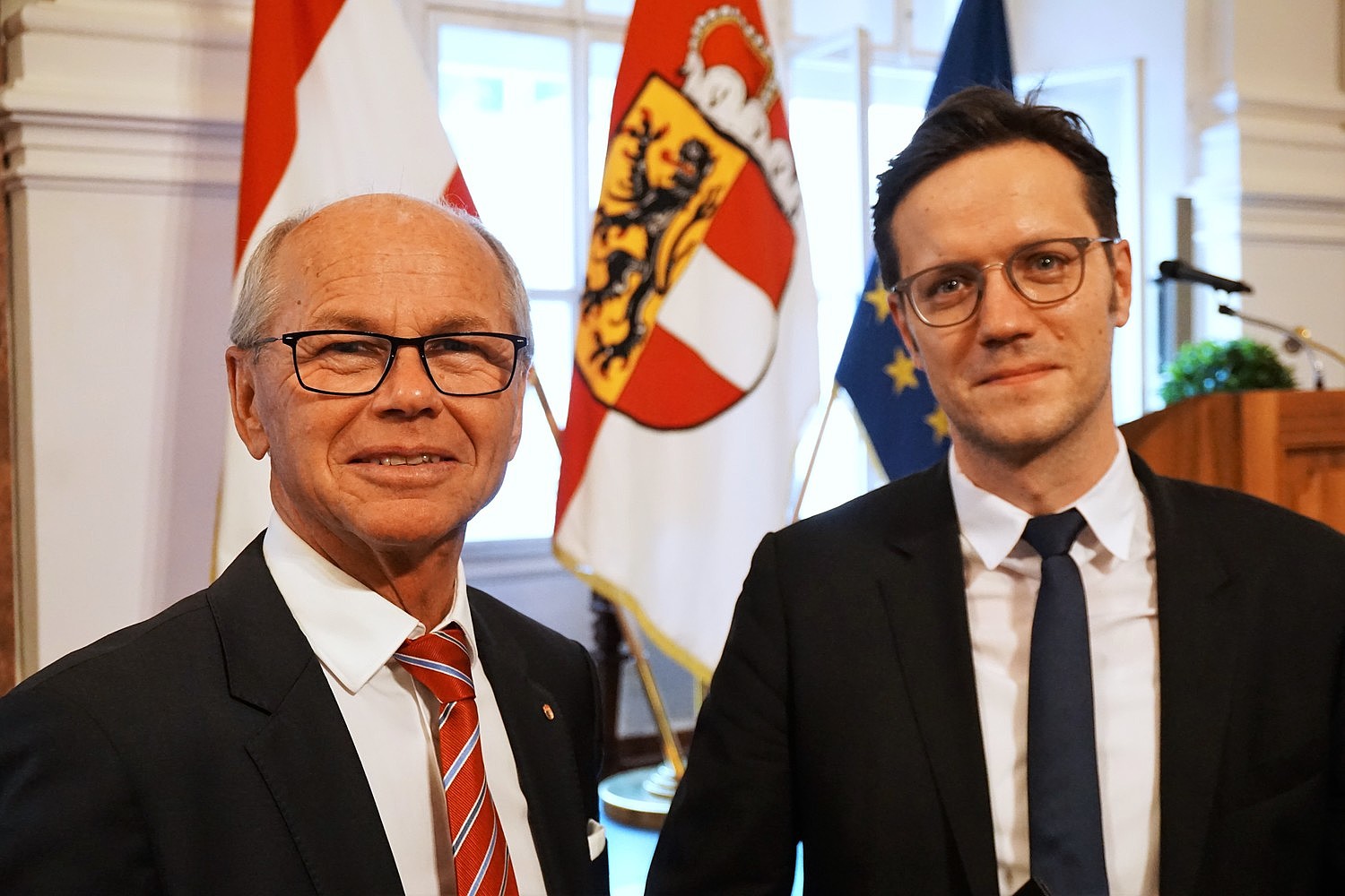 LH-Stellvertreter Dr. Christian Stöckl und Hochschulwochen-Obmann Prof. Martin Dürnberger