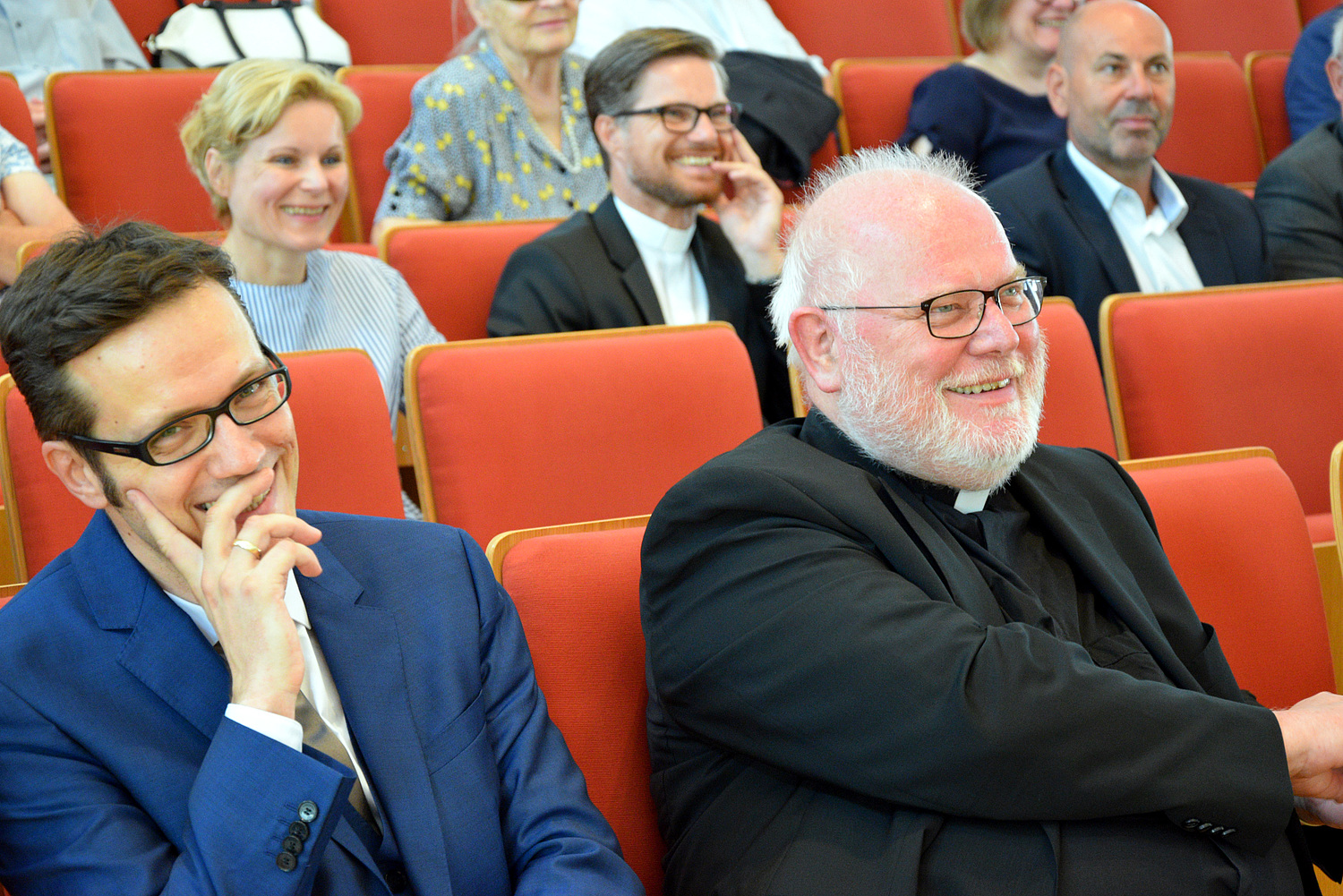 Amüsiert über den Einstieg von Festredner Ulrich: SHW-Obmann Dürnberger und Kardinal Marx