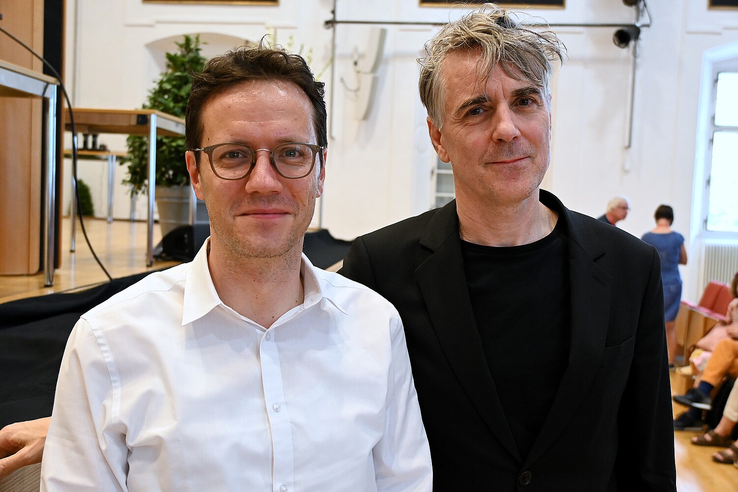 Der Schauspieler im Künstlergespräch "meet the artist" mit SHW-Obmann Martin Dürnberger